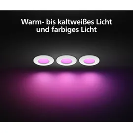 Philips Hue White & Color Ambiance Slim Recessed 90mm weiß Set, 3-tlg. (929003712102)