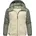 warme Damen Übergangsjacke Hybrid-Plüschjacke kurz mit gesteppten Ärmeln und Kapuze Ecru Blocked Gr XXL XXL