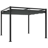 vidaXL Gartenpavillon 3 x 3 m inkl. 4 Seitenteile Anthrazit