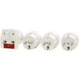 Kopp Reise-Adapter-Set 4-fach weiß
