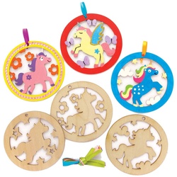 Holz-Anhänger "Einhorn"  (pro Set 10) Basteln mit Holz