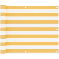 VidaXL Balkon-Sichtschutz Weiß und Gelb 75x500 cm Oxford-Gewebe