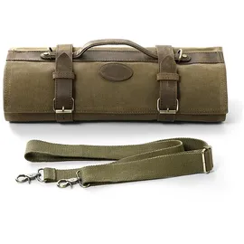 Zayiko Messertasche Profi Küchenmesser Tasche (grün) 12 Schlitze, tragbare Kochmesserrolle