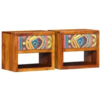 VidaXL Nachttische 2 Stk. 40x35x35 cm Massivholz Akazie
