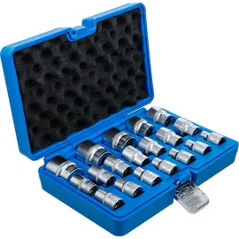BGS Steckschlüssel-Einsatz-Satz Sechskant 12,5 mm (1/2") SW 8 - 32 mm 19-tlg.
