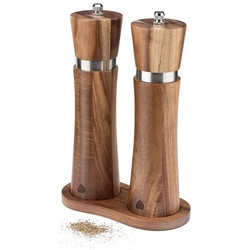 Navaris Gewürzmühle Salz und Pfeffer Mühle Set – Gewürzmühle Grinder Streuer für Gewürze braun