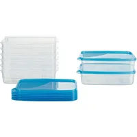 MiraHome Vorratsdosen Sets verschiedene Größen rechteckig blau – Vorratsdosen mit Deckel Luftdicht – Gefrierdosen für Mealprep – Austrian ... - Blau