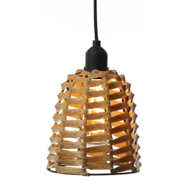 MARELIDA 1-flg. LED 15 cm Rattan-Optik braun
