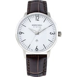 Marschall Original Herren-Funkarmbanduhr Clasico Acero Blanc Armbanduhr Funkuhr