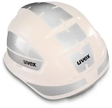 Schutzhelm pheos B mit Lüftung und Reflexaufkleber-Set, weiß - weiß