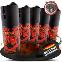 5 x Wilhelm Pfefferspray 40 ml Tierabwehr Selbstverteidigung CS Gas KO Spray hochdosiert (ca. 2 Mio. Scoville) effektives Verteidigungsspray