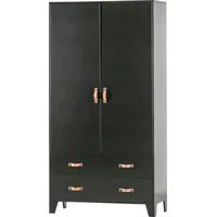Woood Garderobenschrank Dian schwarz