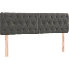 vidaXL Boxspringbett 140 x 200 cm Dunkelgrau