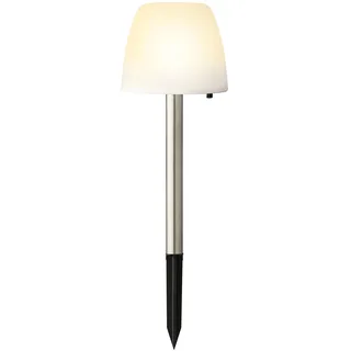 LED Solarleuchte 28cm für außen Garten Balkonkasten Dauerbetrieb 6h warmweiß - Solar Gartenleuchte Gartenstecker Solarstecker Stableuchte Kunststoff