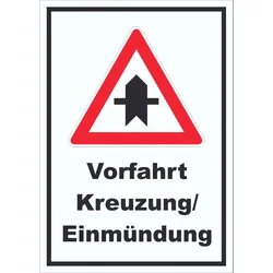 HB-Druck Vorfahrt nächste Kreuzung/Einmündung Schild A3 (297x420mm)