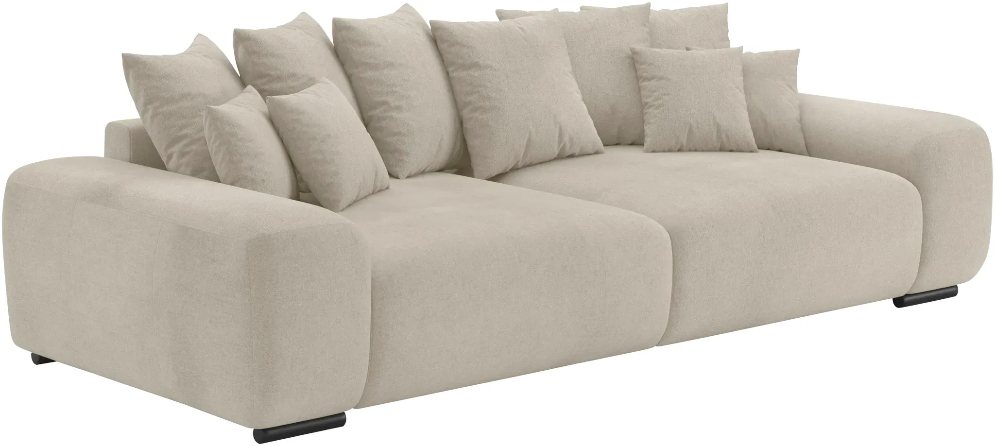 Big-Sofa HOME AFFAIRE "Sundance II" Sofas Gr. B/H/T: 310cm x 92cm x 141cm, Microfaser, beige (novaclean avanti 6 taupe) Dauerschläfer