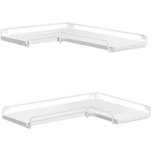 VASAGLE Eckregal 2er Set 29 x 40 x 40 cm Weiß