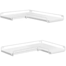 VASAGLE Eckregal 2er Set 29 x 40 x 40 cm Weiß