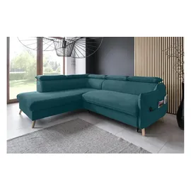 miuform Eckcouch Velours 2-Sitzer Türkis