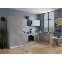 Respekta Winkelküche L-Form Malia 310 x 172 cm Beton