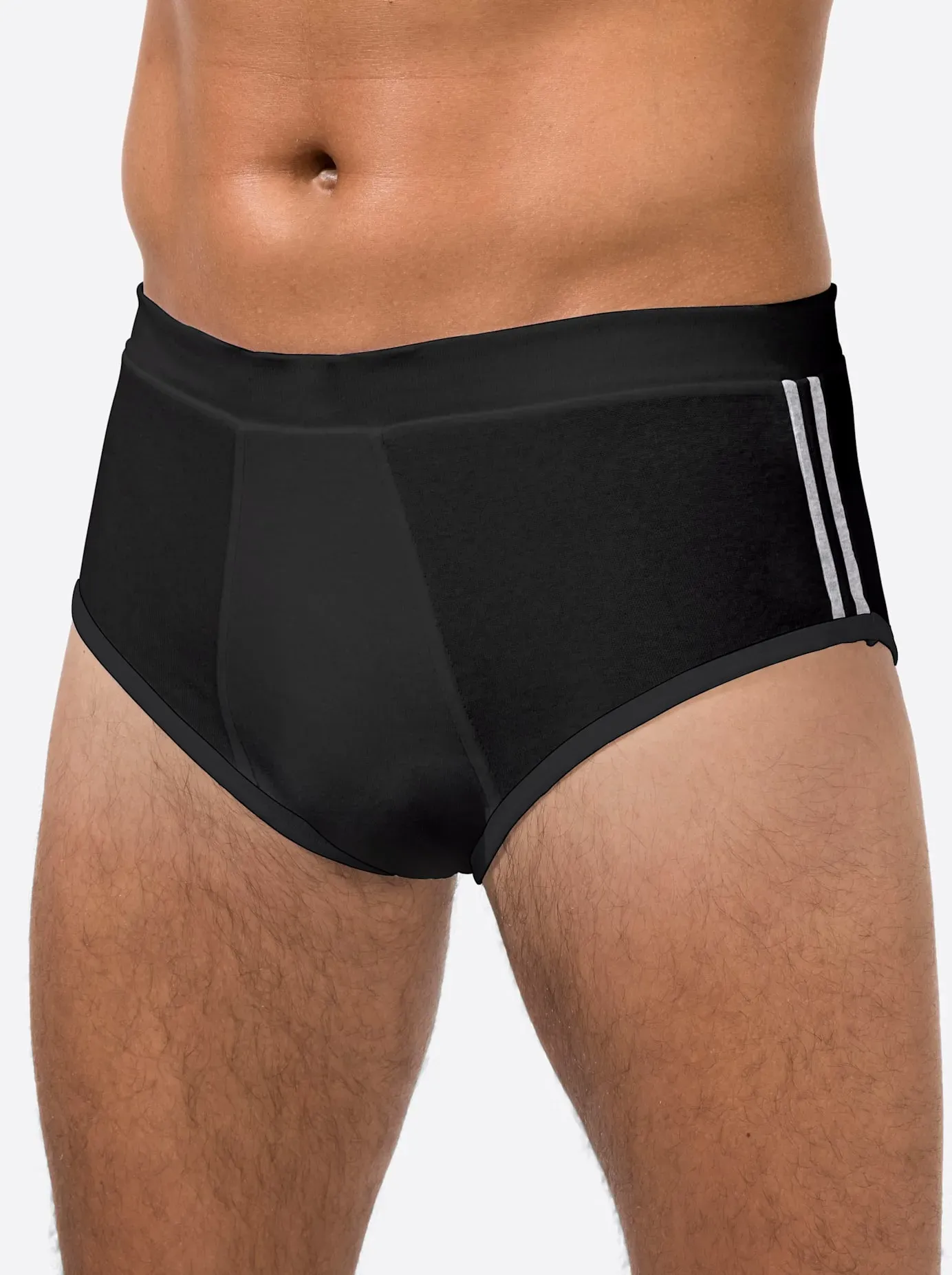 Slip WÄSCHEPUR, Herren, Gr. 5, 3 Stk., schwarz, 93% Baumwolle, 7% Elasthan, Unterhosen Slip