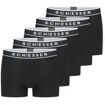 SCHIESSER Boxershorts 5PACK schwarz/weiß L 5er Pack