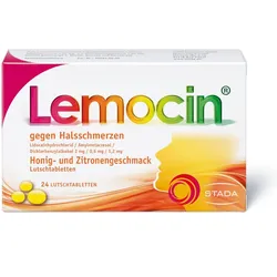 Lemocin gegen Halsschmerzen Honig + Zitrone 24 St Lutschtabletten