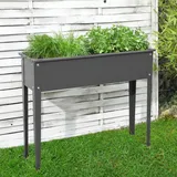 Floraworld Hochbeet Season 100 x 30 x 80 cm Anthrazit