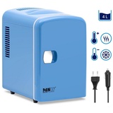 MSW Mini-Kühlschrank 12 V / 230 V - 2-in-1-Gerät mit Warmhaltefunktion - 4 L - Blau