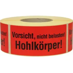 TransPak Hinweis Etiketten Vorsicht Hohlkörper 1.000 Stk/Rolle