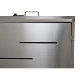 Mendler Mülltonnenverkleidung HWC-E83 116 x 141 x 98 cm silber