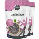 BORCHERS Chia Samen schwarz, 2x 250g, Hohe Quellfähigkeit, ballaststoffreich, Proteinquelle, Omega-3-Fettsäuren, zuckerarm, vegan, Ideal zum Toppen, Backen und Kochen