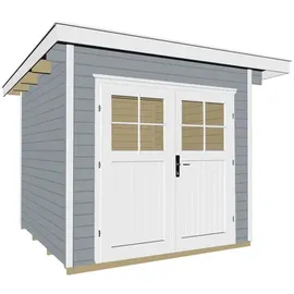 Weka Gartenhaus 179 2,95 x 3,01 m grau