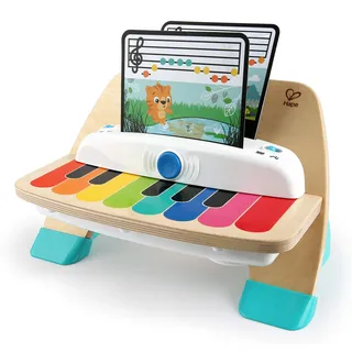 Baby Einstein, Hape, Holzspielzeug Magic Touch Piano , Musikspielzeug Klavier aus Holz für Kinder, Musikinstrumente mit 3 Notenblättern und 6 Liedern, Aktivität und Sensorisches Spielzeug, 6 Monaten+