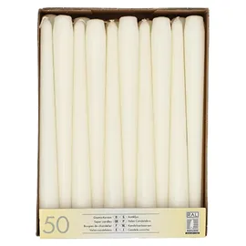 Papstar Leuchterkerzen 25 cm 50 St. weiß