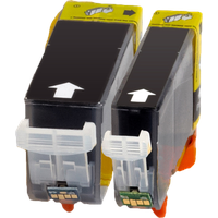 Ampertec 2 Ampertec Tinten PGI-520BK CLI-521BK schwarz