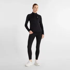 New Balance Athletics Heat Grid Halbreißverschluss-langarm-t-shirt - Black - S