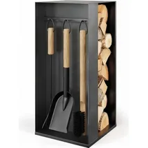Black Oak Kaminbesteck Aspen Metall H66 x B29 x T29 cm schwarz