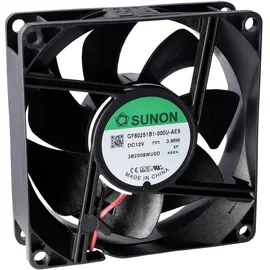 SUNON GE80252B3-000U-AE9 Axiallüfter 24 V/DC 90.02 m3/h (L x B x H) 25 x 80 x 80mm