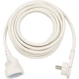 Brennenstuhl Qualitäts-Kunststoff-Verlängerungskabel mit Flachstecker 5m H05VV-F3G1,5 weiss