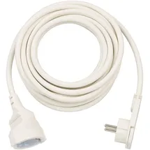 Brennenstuhl Qualitäts-Kunststoff-Verlängerungskabel mit Flachstecker 5m H05VV-F3G1,5 weiss