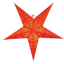 Star Trading Ersatz Papierstern 'fine', Indoor, Hängend, 5-zackig, Orange