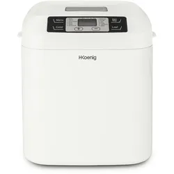 H.Koenig BAKE320 Brotbackautomat, 12 Programme, 2 Brotgrößen, glutenfreies Programm, Startzeitvorwahl und Warmhaltefunktion, LCD-Display, 550 Watt