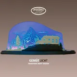 Weigla LED Dekolicht "Matterhorn, Holz & Acrylglas, BLAU-GRAU-WEIẞ, Made in Germany", blau, H: 21cm, 1 Stk., Leuchten, Erzgebirge garantiert, Dekolampe für Innen, Dekoleuchte