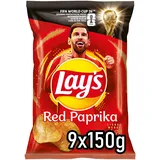 Lay's Red Paprika – Knusprig gewürzte Kartoffelchips für eine gelungene Party, 9 x 150 g (Verpackungsdesign kann abweichen)