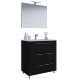 VCM my bath Badmöbel-Set Schubo 914349 schwarz 60,0 x 46,0 x 86,0 cm