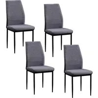 Hti-Living Esszimmerstuhl Madison Webstoff Grau 4er-Set