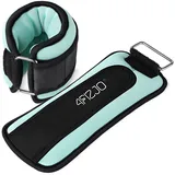 4FIZJO Knöchel & Handgelenkgewichte, 2x0,5kg, Neopren und Gusseisen, Set Gewichtsmanschetten für Fitness Pilates Yoga Aerobic, Gewichte für beine und arme, Handgelenk & Ankle weights, Farbe: Aquamarin