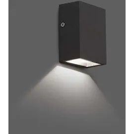 FARO LED Wandleuchte Aluminium 8,5 cm spritzwassergeschützt 4W dunkelgrau