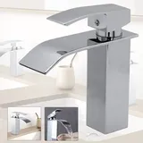 TolleTour Waschbecken Wasserhahn, Wasserfall Wasserhahn für Badezimmer, Einhebel mixer aus Messing, Wasserhahn Waschbecken mit schönem Design, Wa...